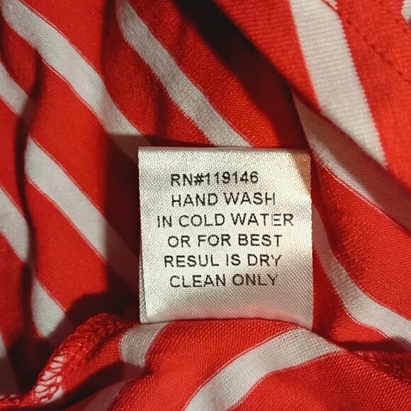 NWT Jodifl Red White Stripe Swing Dress Small Soft Stretch Everyday Casual - Picture 13 of 13